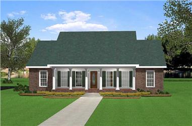 3-Bedroom, 2046 Sq Ft Southern Home Plan - 123-1023 - Main Exterior