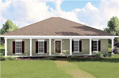 3-Bedroom, 1500 Sq Ft European Home Plan - 123-1031 - Main Exterior