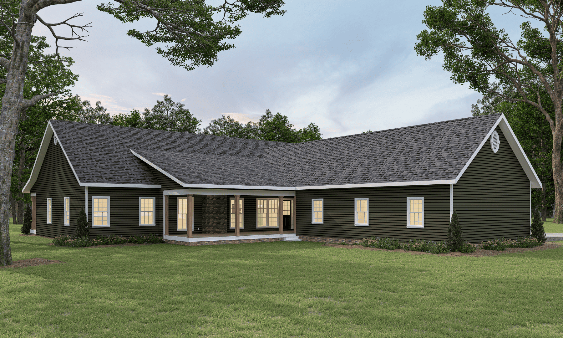 Rear View of this 4-Bedroom,2435 Sq Ft Plan -123-1034