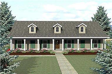 4-Bedroom, 2435 Sq Ft Country House Plan - 123-1034 - Front Exterior