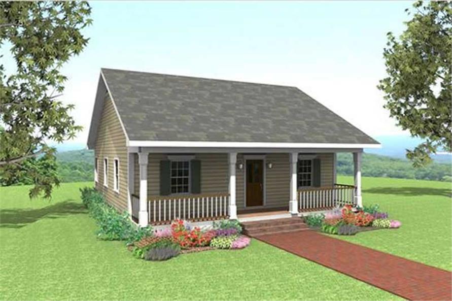 Front elevation of Country home (ThePlanCollection: House Plan #123-1035)