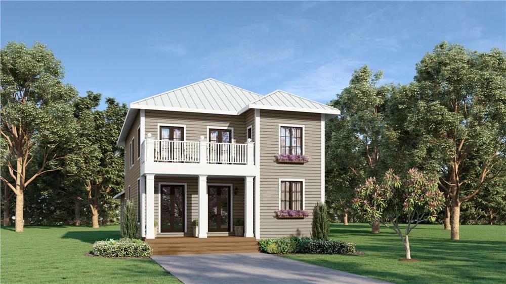 This is a computer generated rendering of these Southern Homeplans.