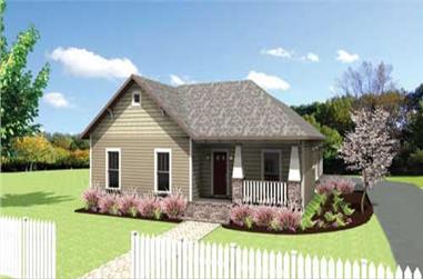 4-Bedroom, 1612 Sq Ft Country Home Plan - 123-1043 - Main Exterior