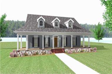 3-Bedroom, 2337 Sq Ft Country Home Plan - 123-1044 - Main Exterior