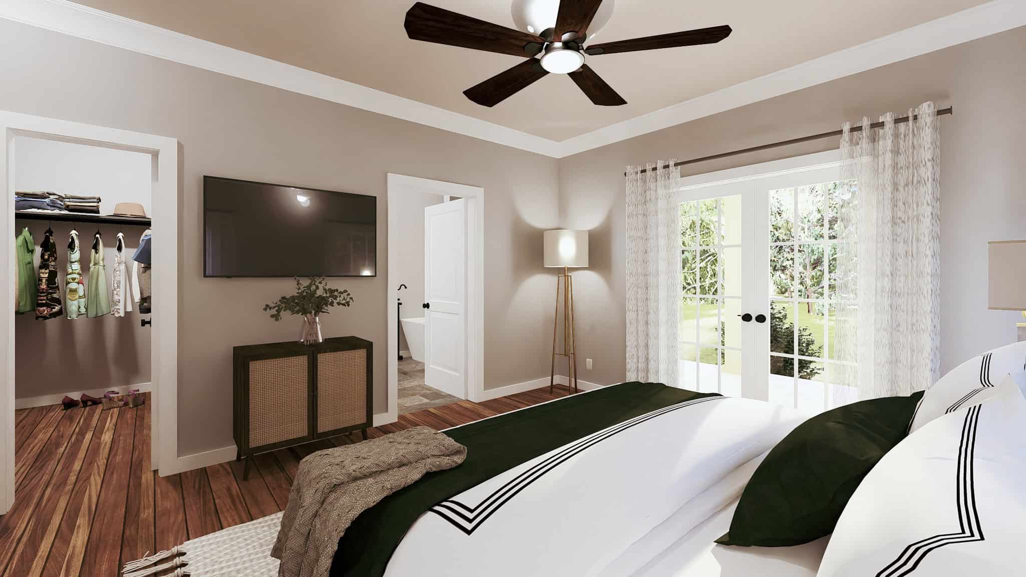 Master Bedroom of this 3-Bedroom,1958 Sq Ft Plan -123-1046