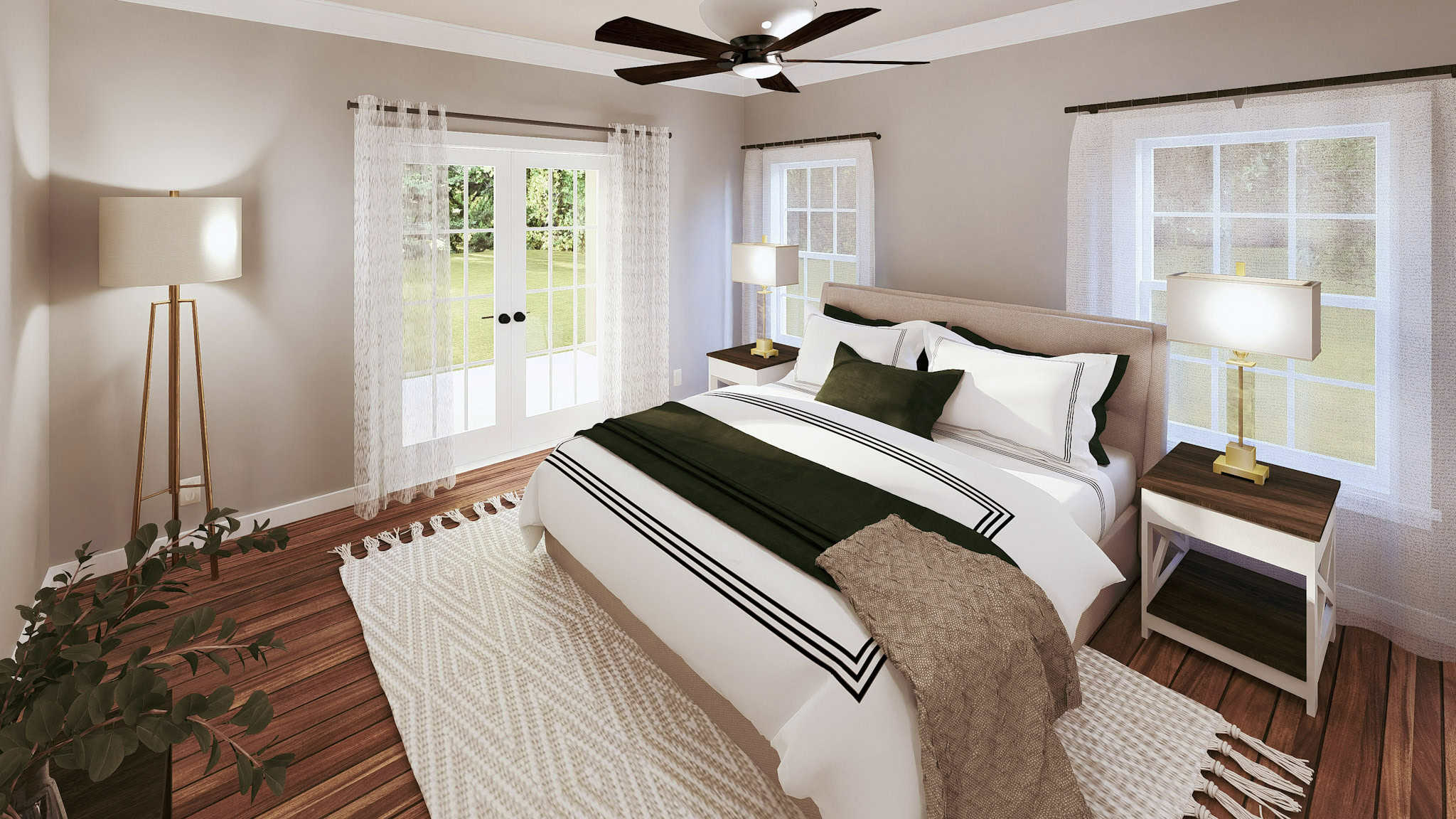 Master Bedroom of this 3-Bedroom,1958 Sq Ft Plan -123-1046