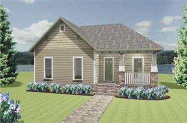 4-Bedroom, 1541 Sq Ft Country Home Plan - 123-1049 - Main Exterior