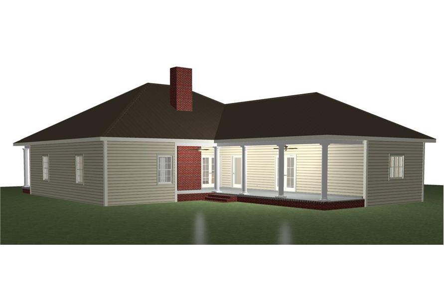 123-1062: Home Plan 3D Image-Side View