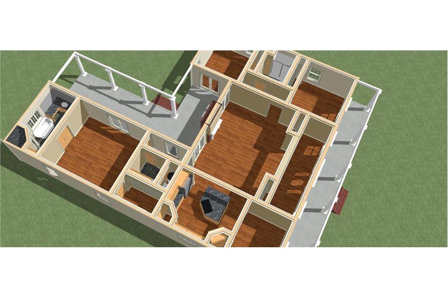 Farmhouse Home Plan 3 Bedrms 2 Baths 52 Sq Ft 123 1062