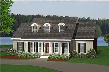 3-Bedroom, 2214 Sq Ft Country Home Plan - 123-1067 - Main Exterior