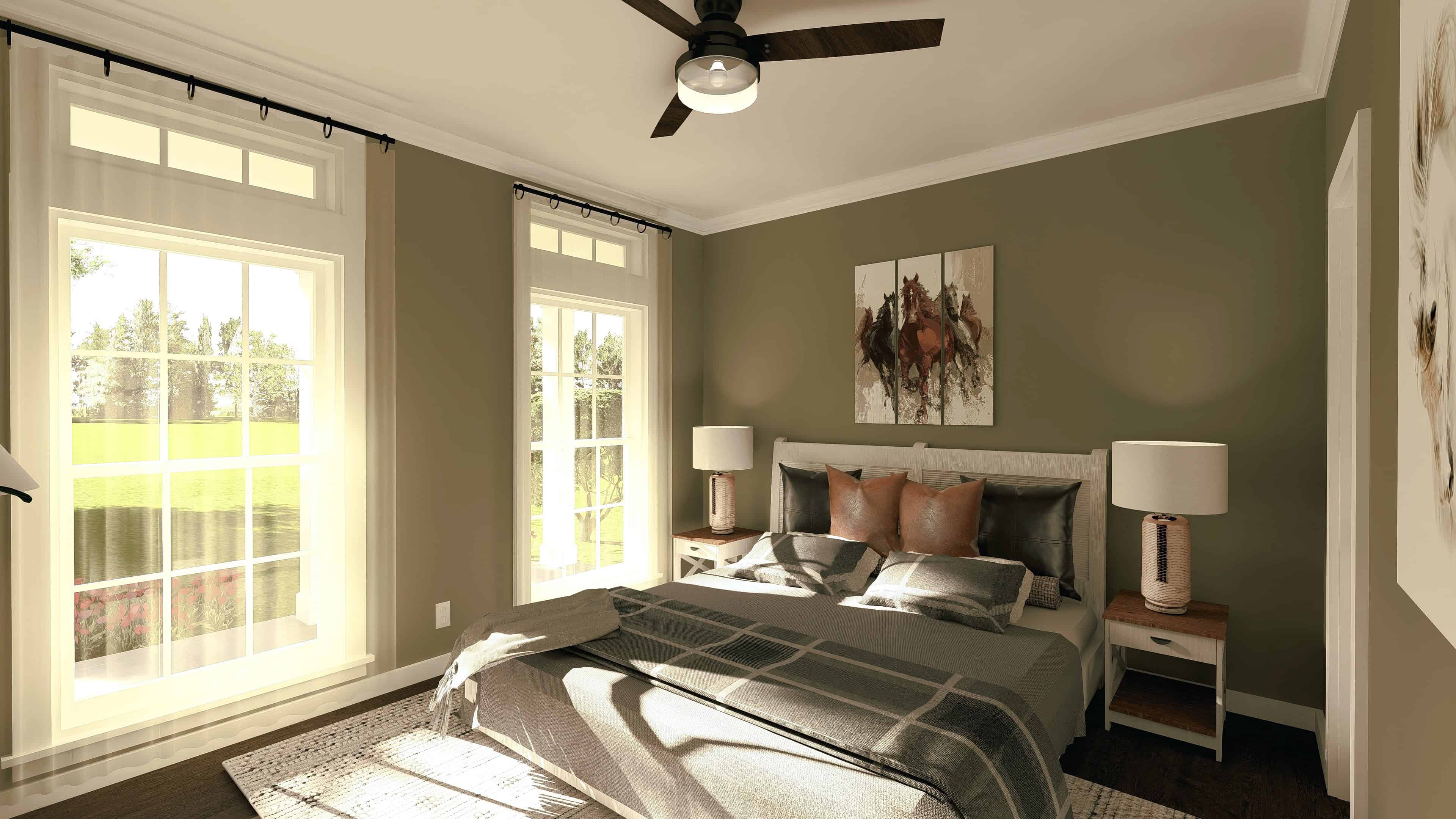 Bedroom of this 2-Bedroom,1292 Sq Ft Plan -123-1071
