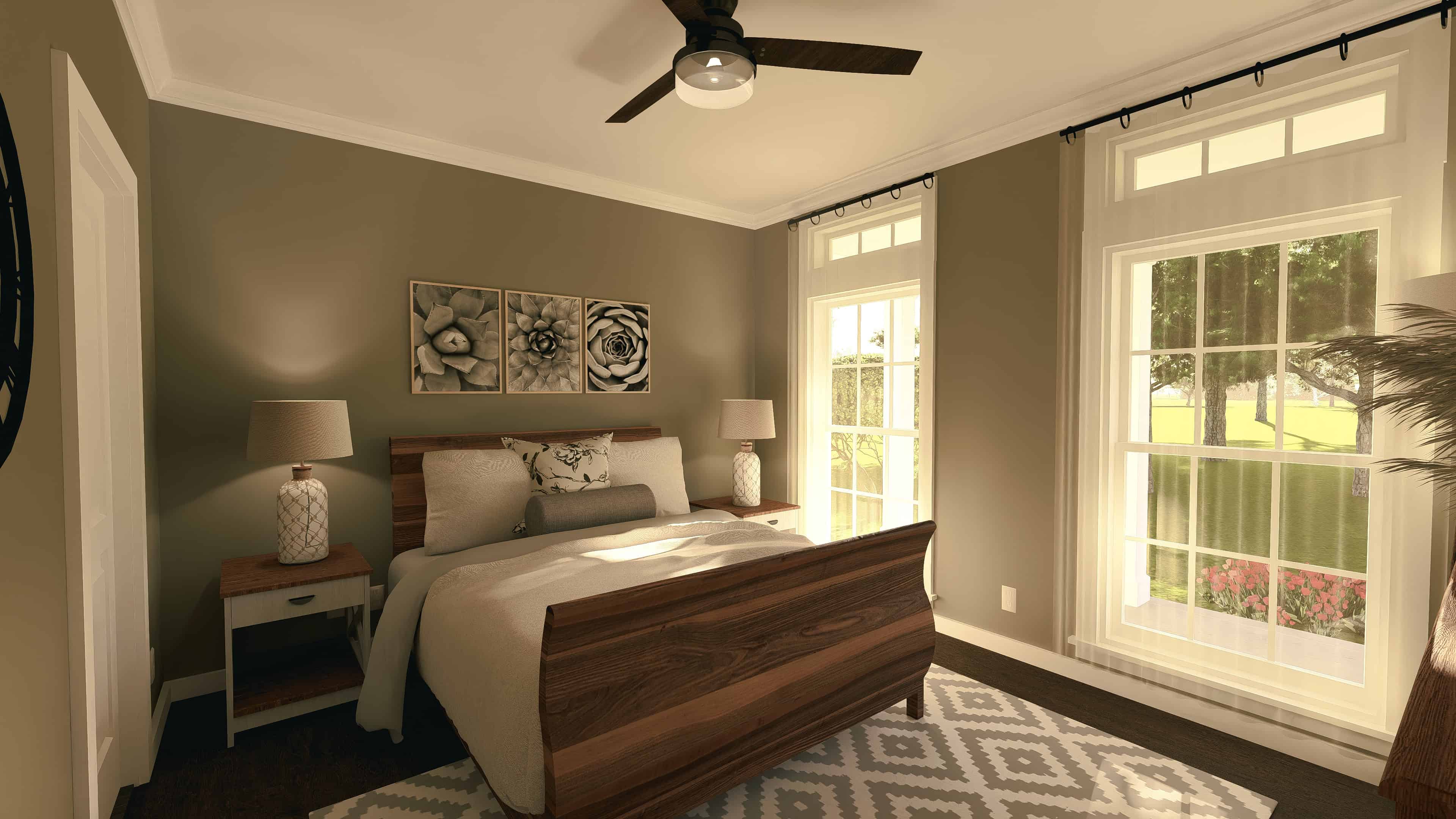 Bedroom of this 2-Bedroom,1292 Sq Ft Plan -123-1071