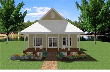3-Bedroom, 1292 Sq Ft Country House Plan - 123-1073 - Front Exterior