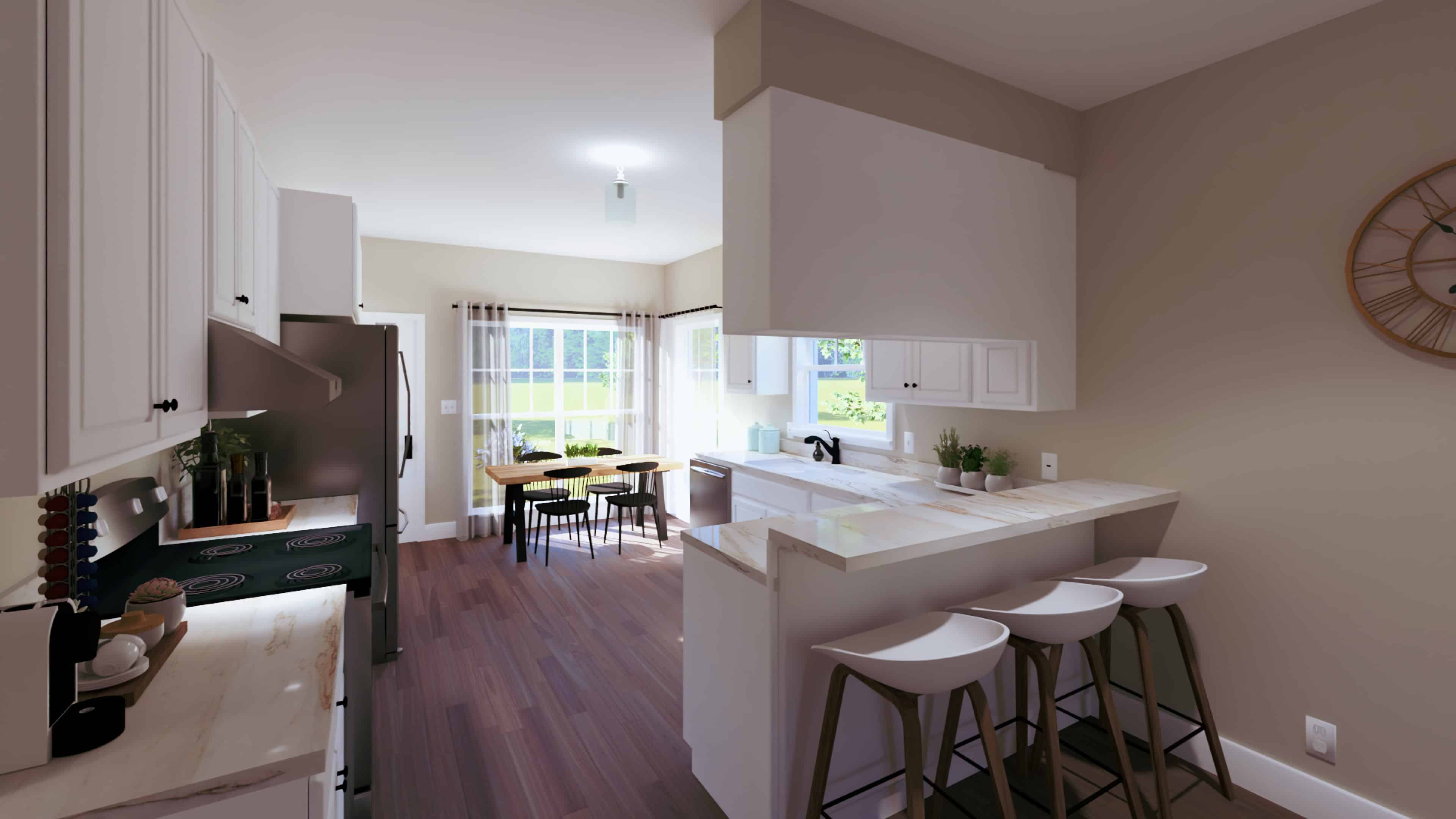Kitchen of this 3-Bedroom,1327 Sq Ft Plan -123-1075