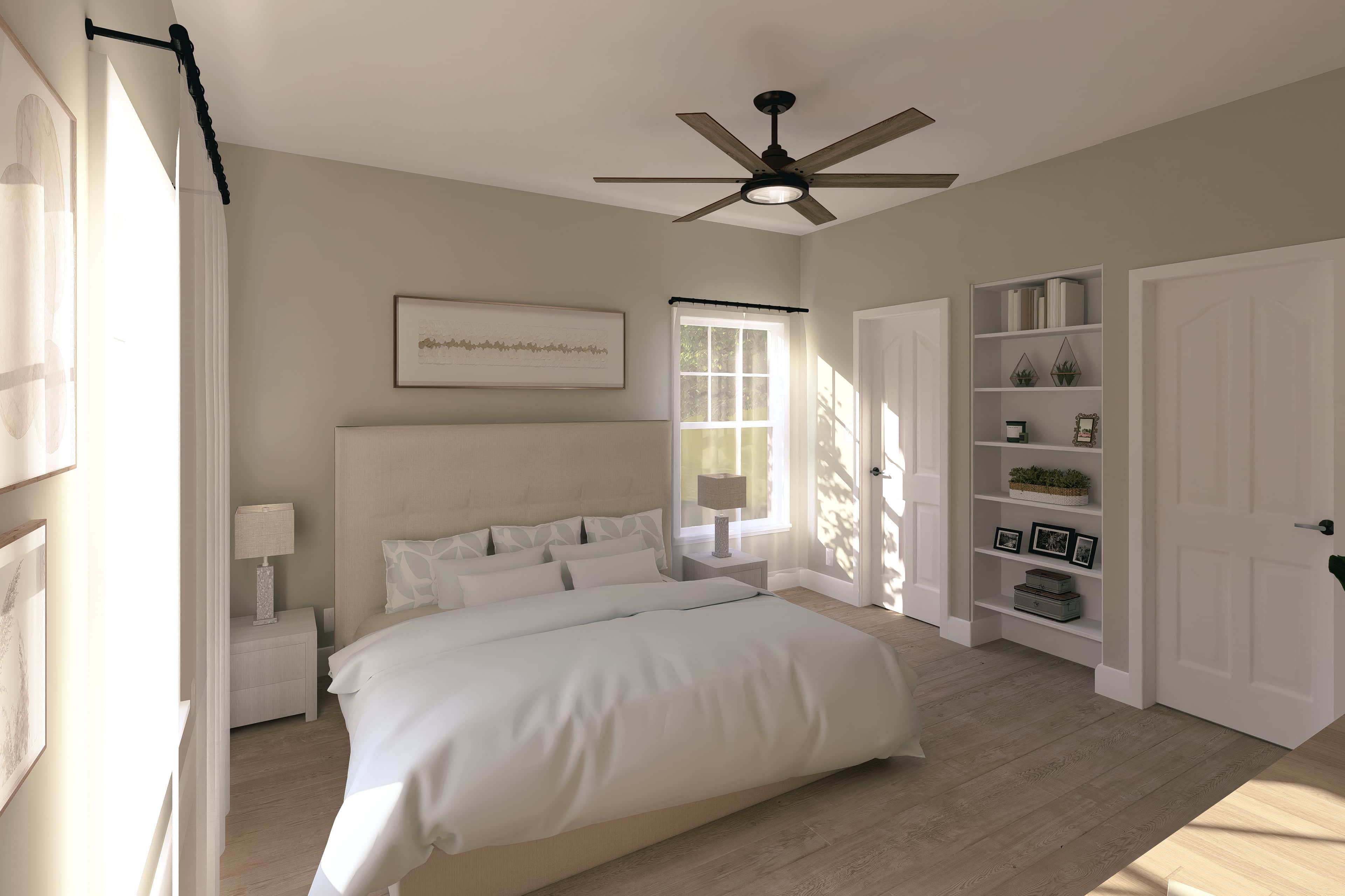 Master Bedroom of this 3-Bedroom,1327 Sq Ft Plan -123-1075