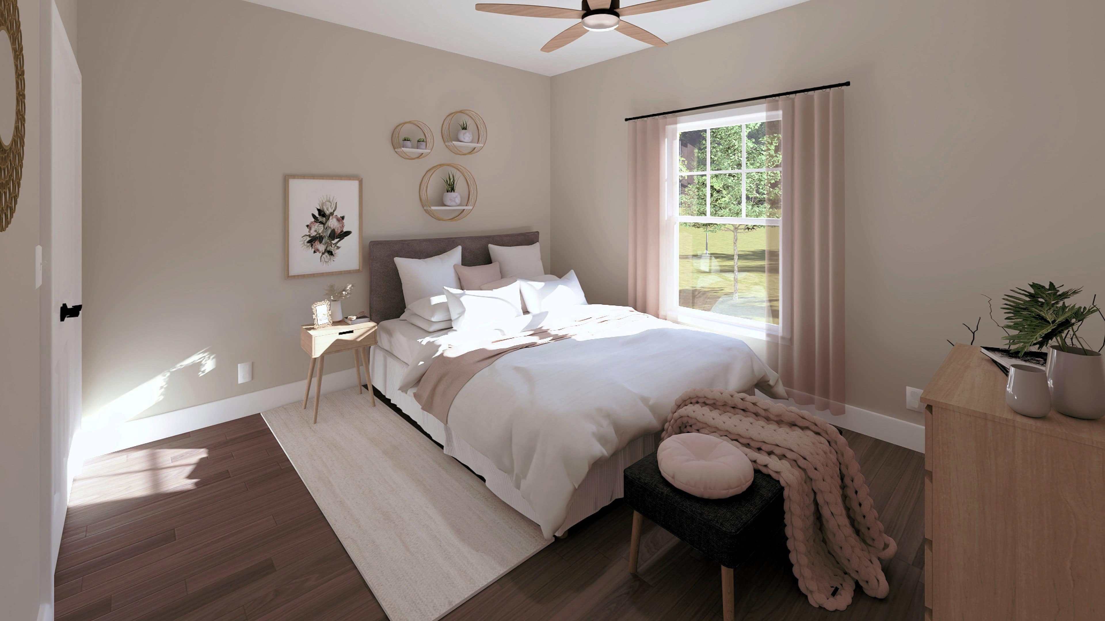 Bedroom of this 3-Bedroom,1327 Sq Ft Plan -123-1075
