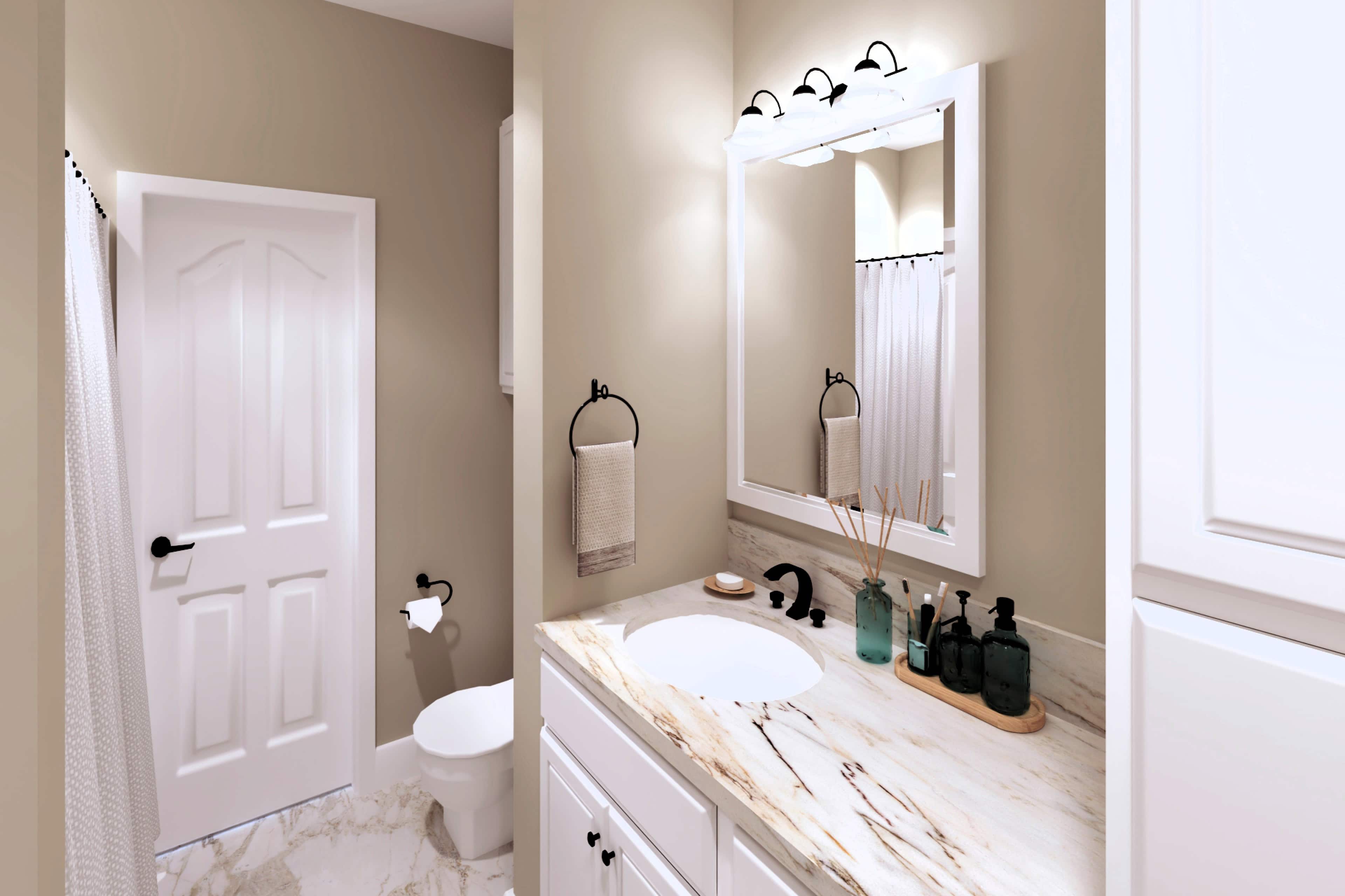 Bathroom of this 3-Bedroom,1327 Sq Ft Plan -123-1075