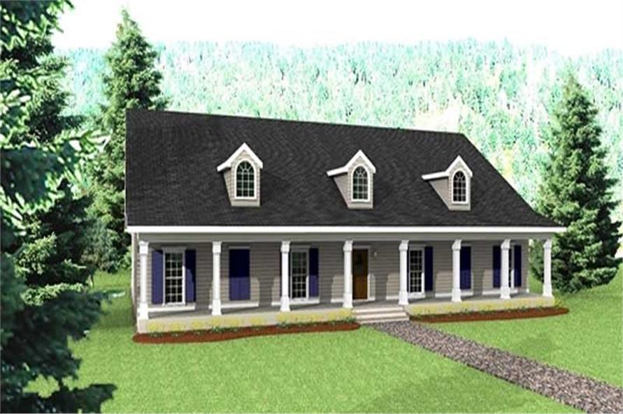 4-Bedroom, 3029 Sq Ft Country Home Plan - 123-1080 - Main Exterior