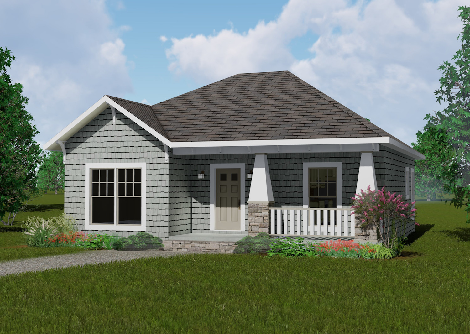 2 Bedrm 1073 Sq Ft Country House Plan 123 1083
