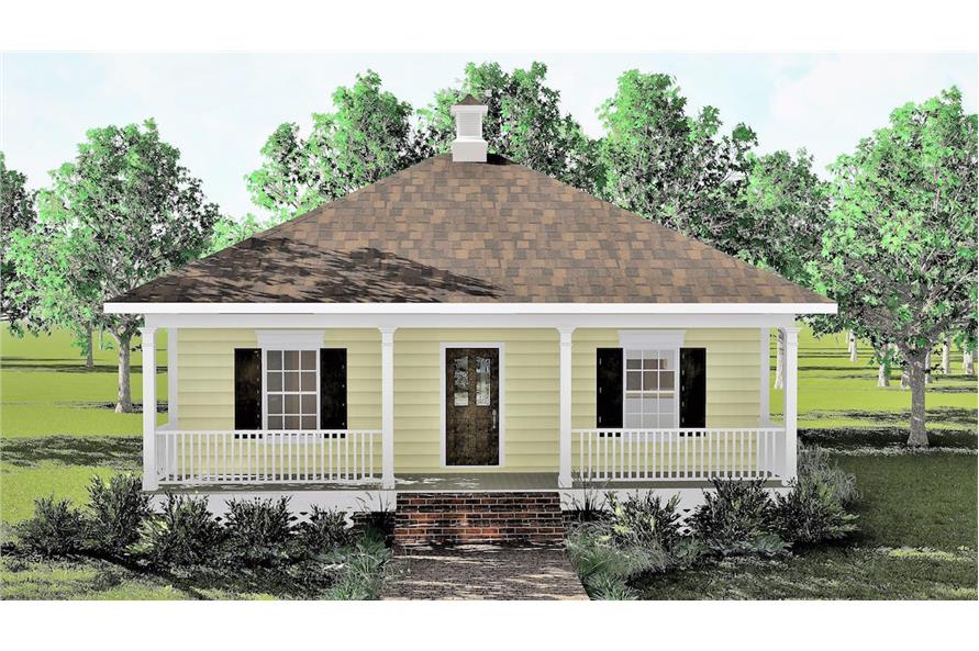 Front View of this 2-Bedroom, 864 Sq Ft Plan - 123-1085