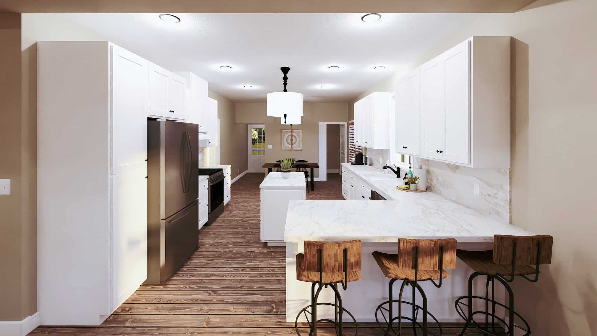 Kitchen of this 3-Bedroom,1587 Sq Ft Plan -123-1096