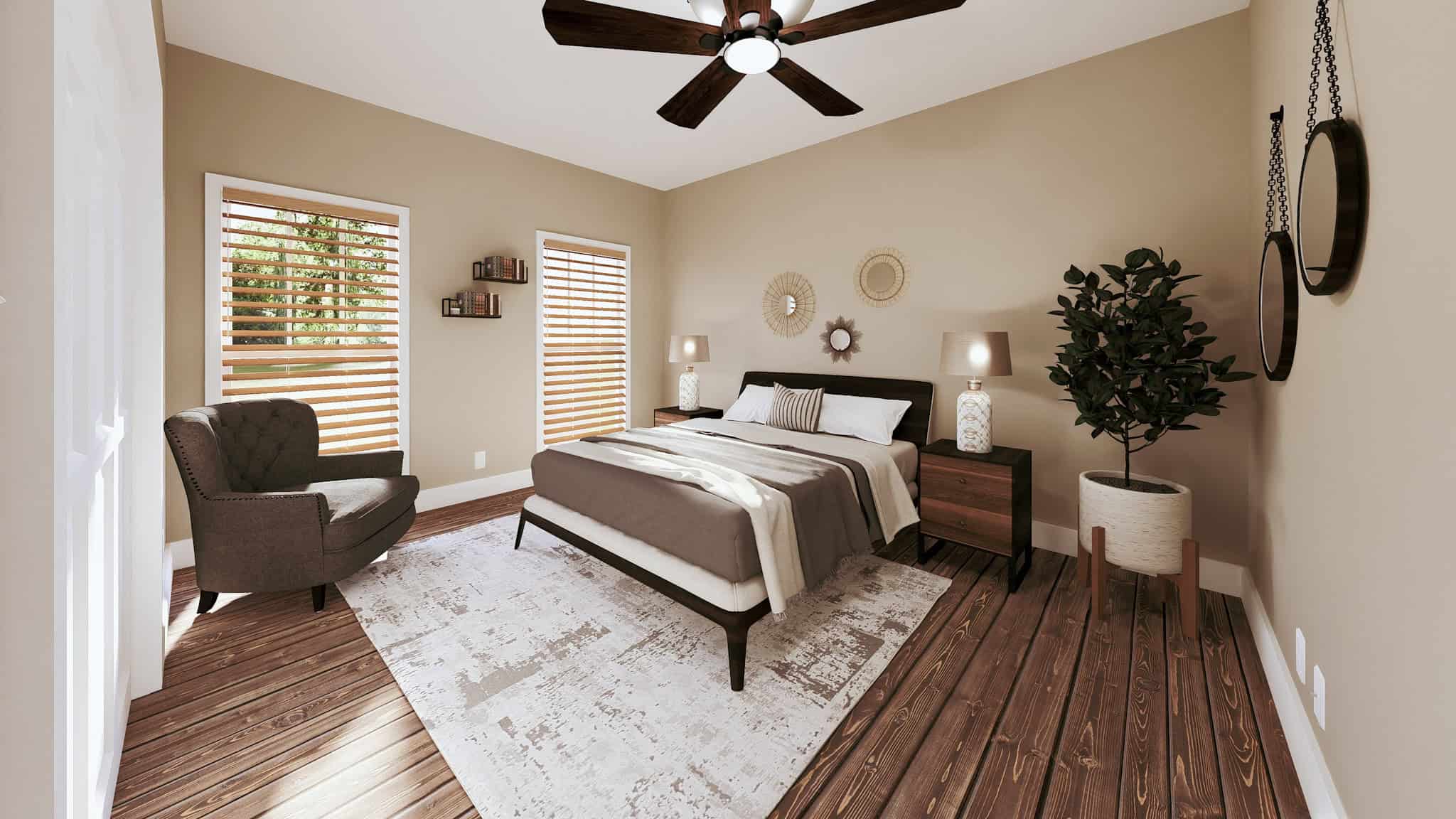 Bedroom of this 3-Bedroom,1587 Sq Ft Plan -123-1096
