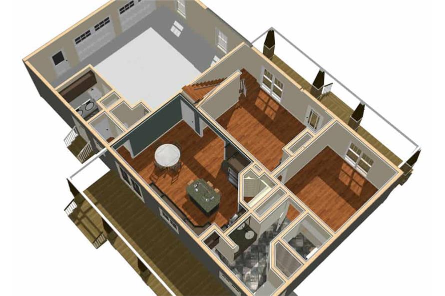Home Plan 3D Image of this 2-Bedroom,1882 Sq Ft Plan -1882