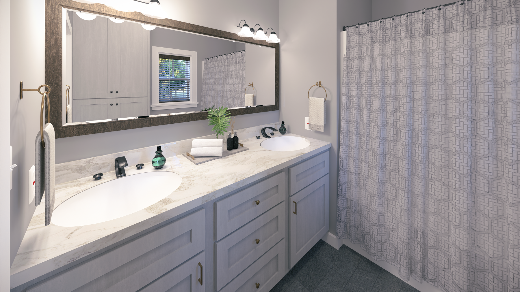 Master Bathroom of this 3-Bedroom,1311 Sq Ft Plan -123-1100