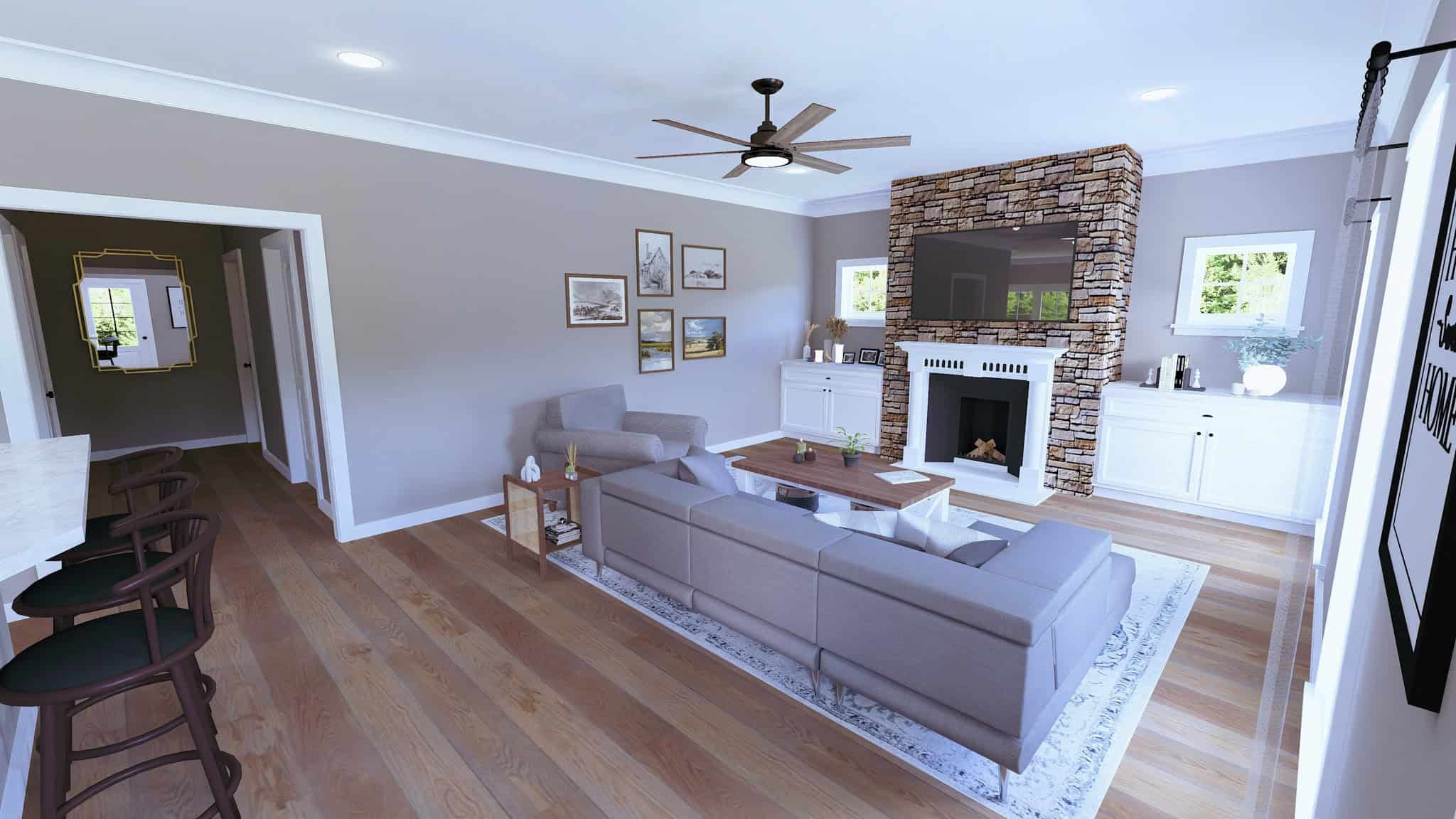 Great Room of this 2-Bedroom,1520 Sq Ft Plan -123-1103