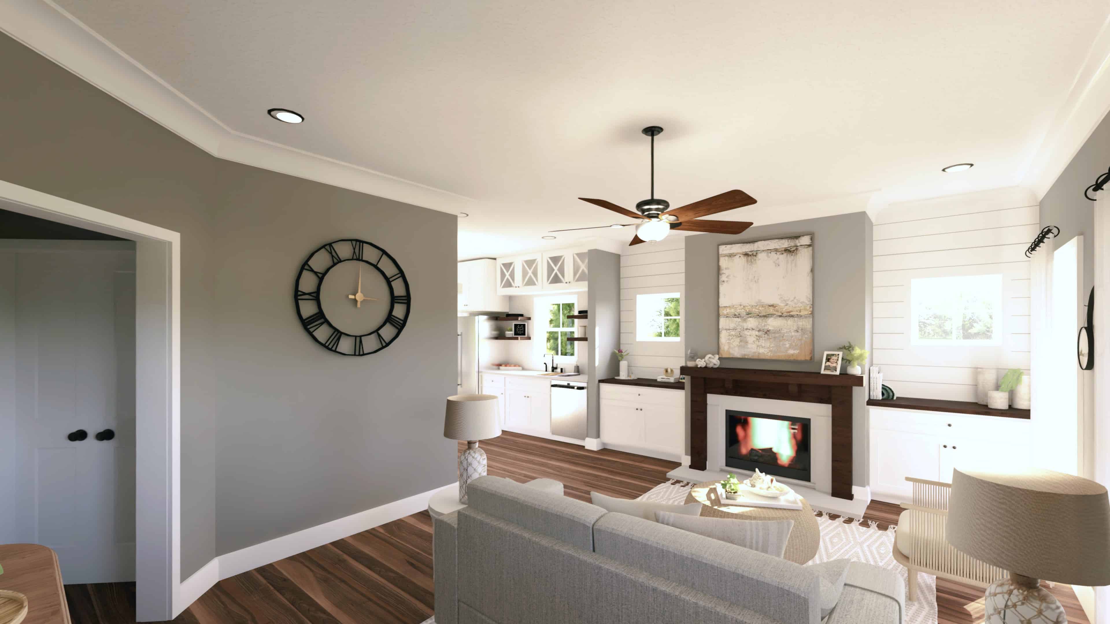 Great Room of this 2-Bedroom,890 Sq Ft Plan -123-1108