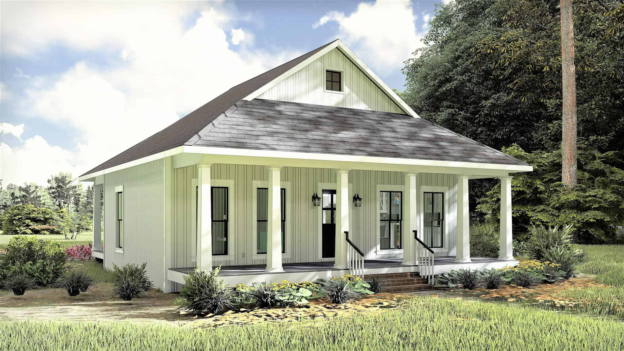 Left Side View of this 2-Bedroom,890 Sq Ft Plan -123-1109
