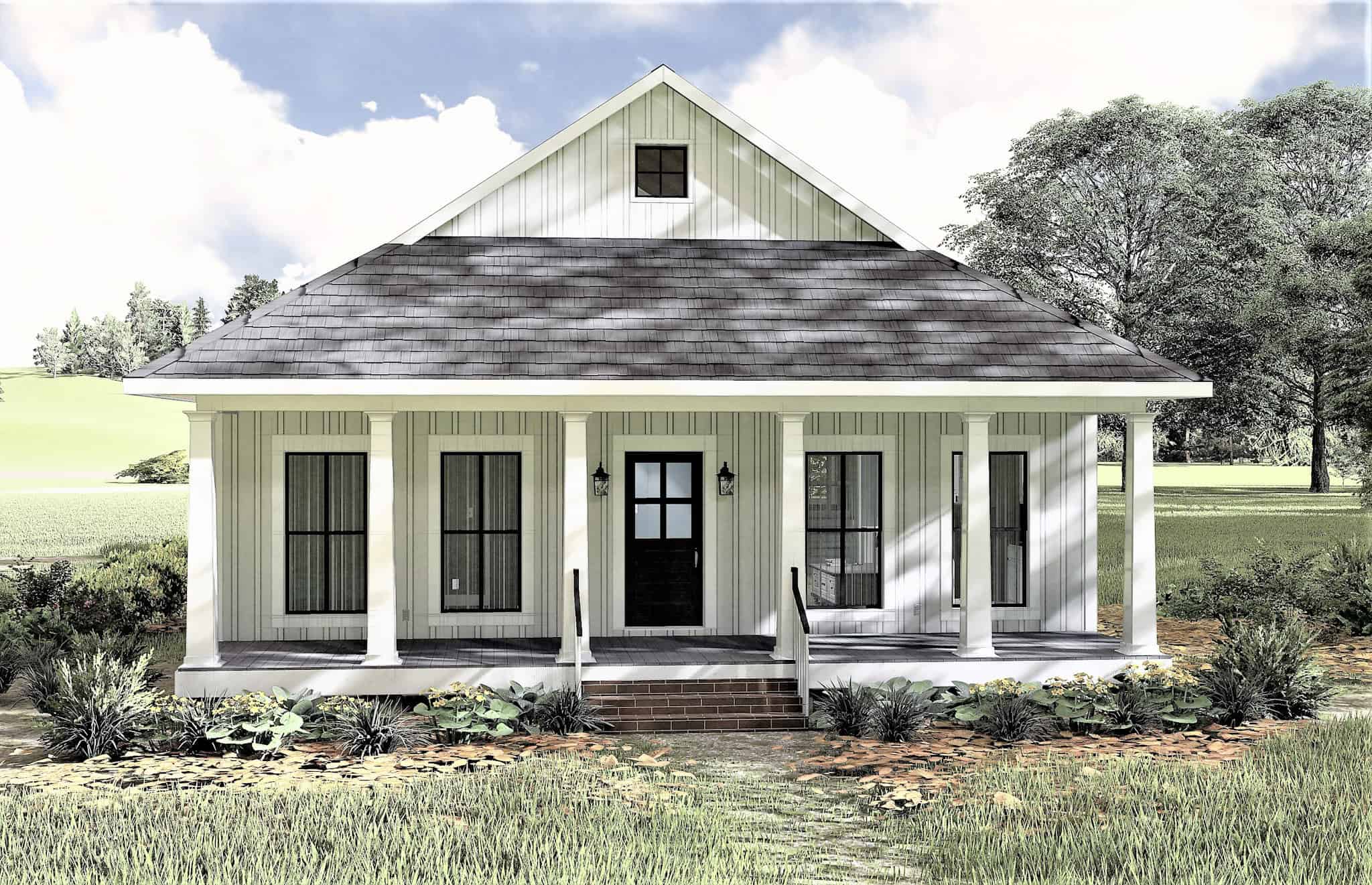 Front View of this 2-Bedroom,890 Sq Ft Plan -123-1109