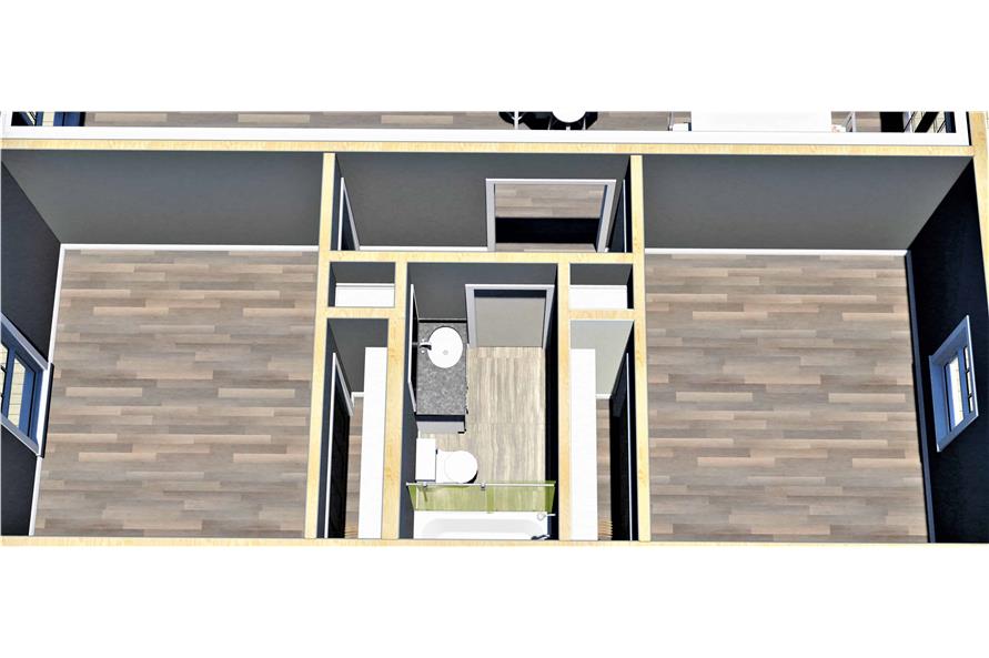 3D Floor Plan of this 3-Bedroom, 1611 Sq Ft Plan - 123-1112