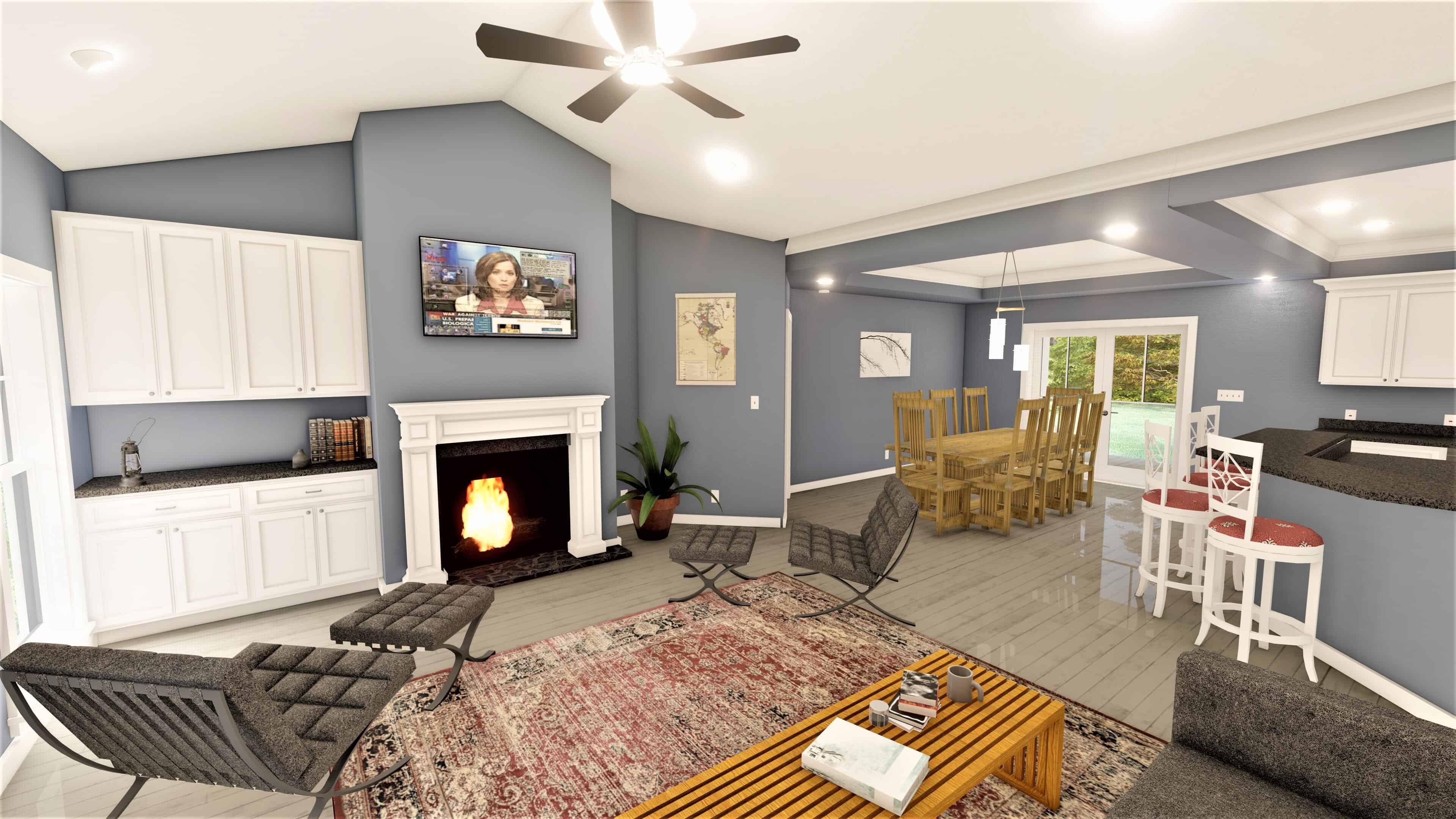 Great Room of this 3-Bedroom, 2582 Sq Ft Plan - 123-1113