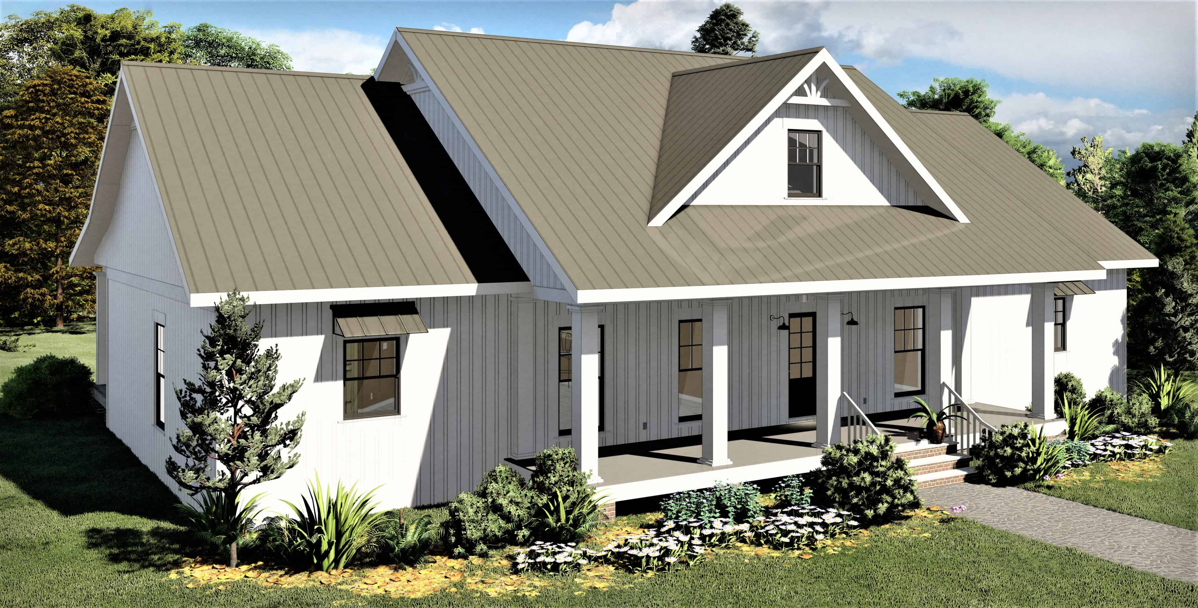Front View of this 3-Bedroom, 2582 Sq Ft Plan - 123-1113