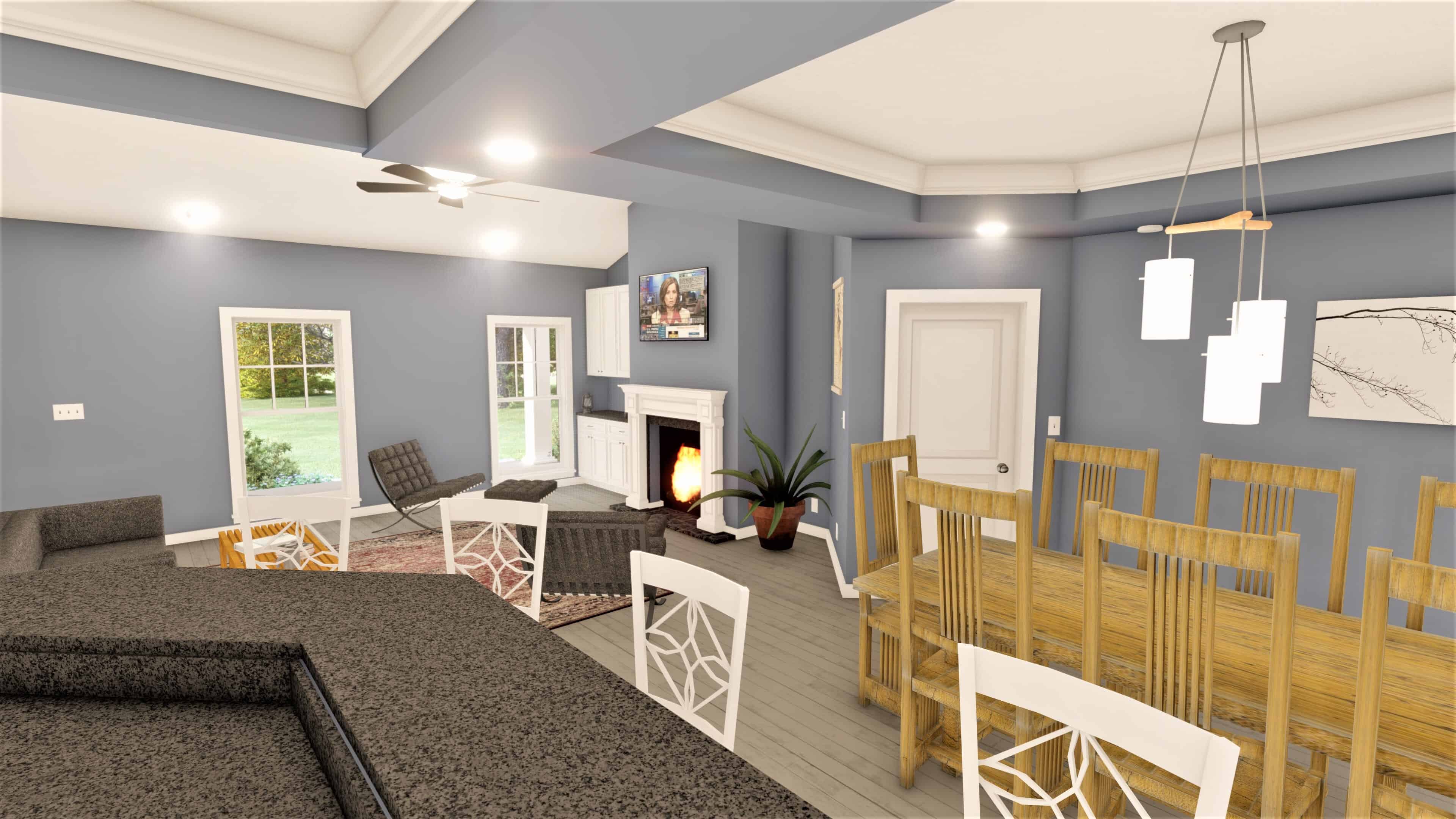 Great Room of this 3-Bedroom, 2582 Sq Ft Plan - 123-1113