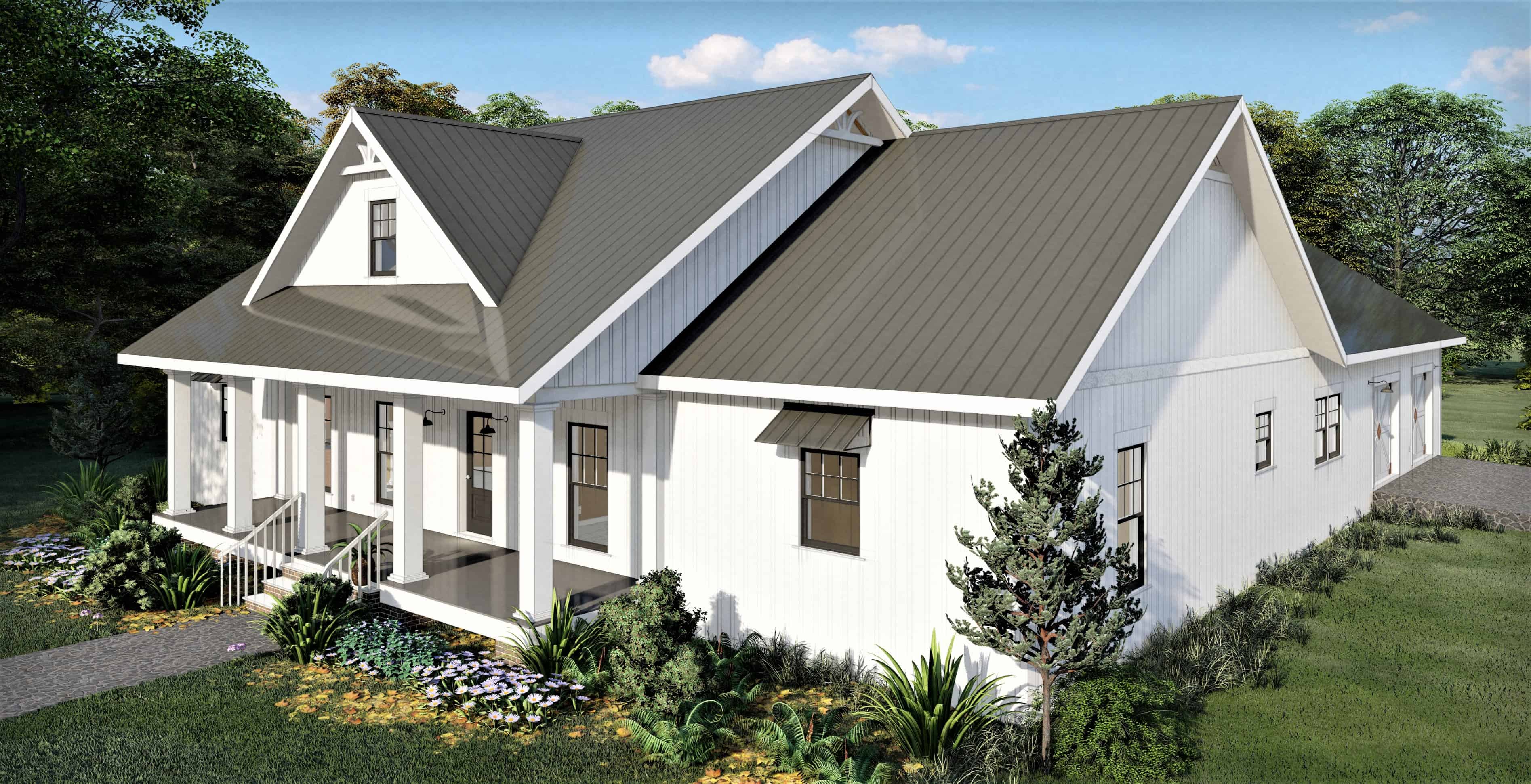 Right Side View of this 3-Bedroom, 2582 Sq Ft Plan - 123-1113