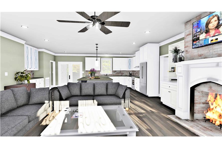 Great Room of this 3-Bedroom, 2090 Sq Ft Plan - 123-1114