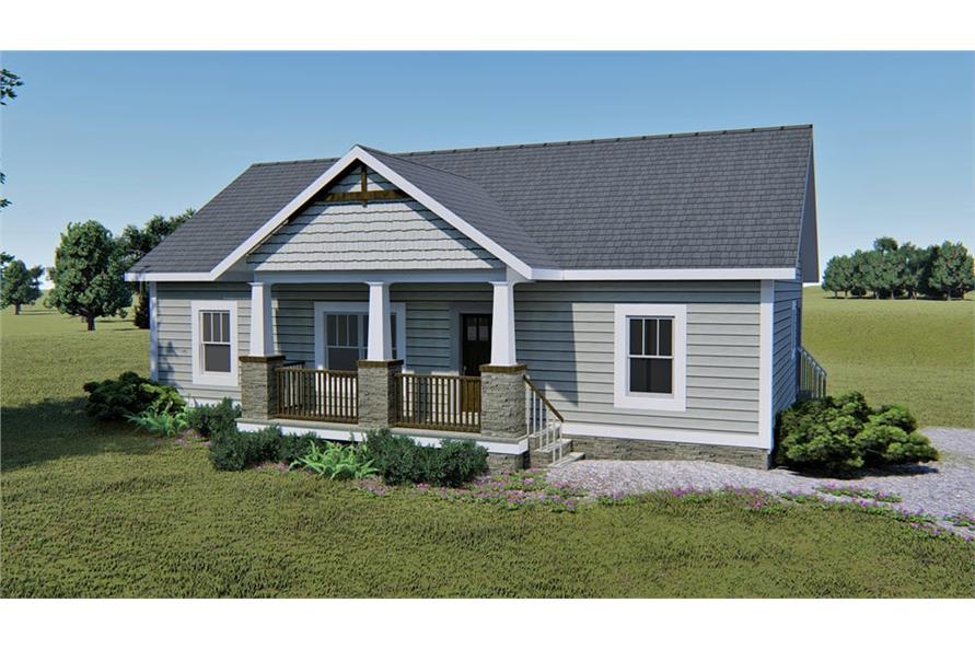 Front View of this 3-Bedroom, 1311 Sq Ft Plan - 123-1115