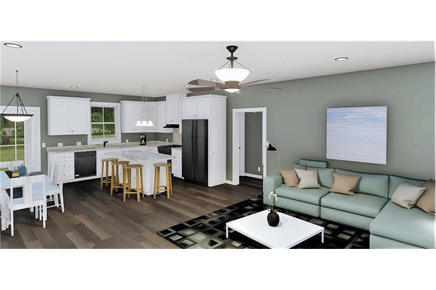 Great Room of this 3-Bedroom, 1502 Sq Ft Plan - 123-1119