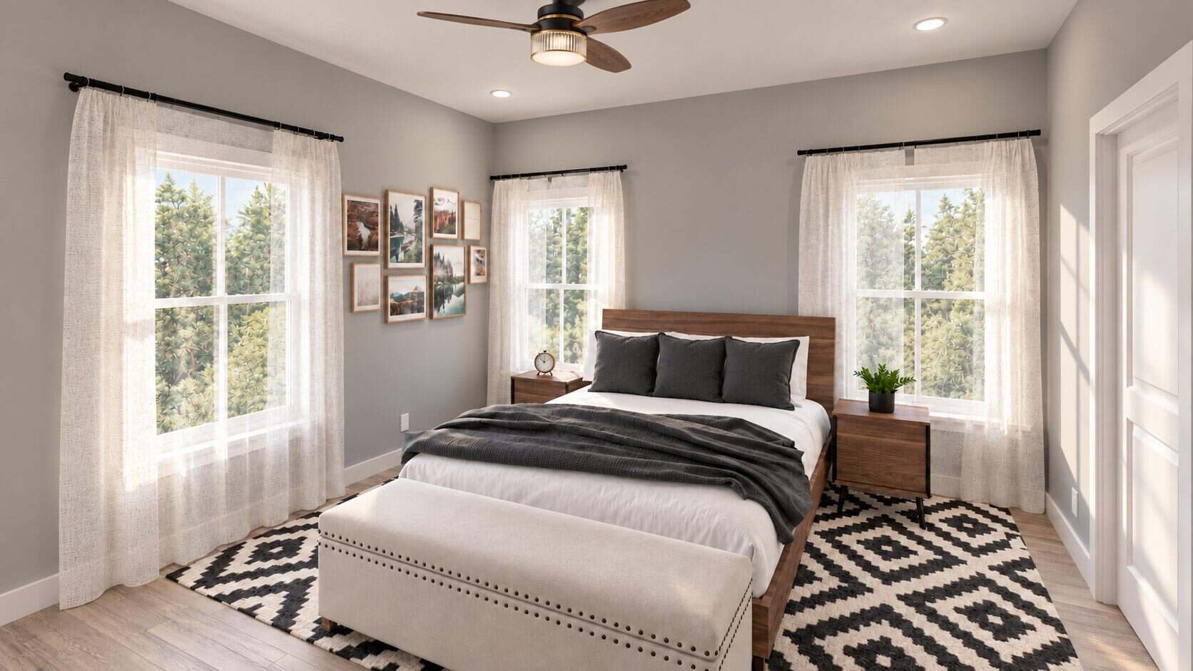 Master Bedroom of this 3-Bedroom,1502 Sq Ft Plan -123-1119