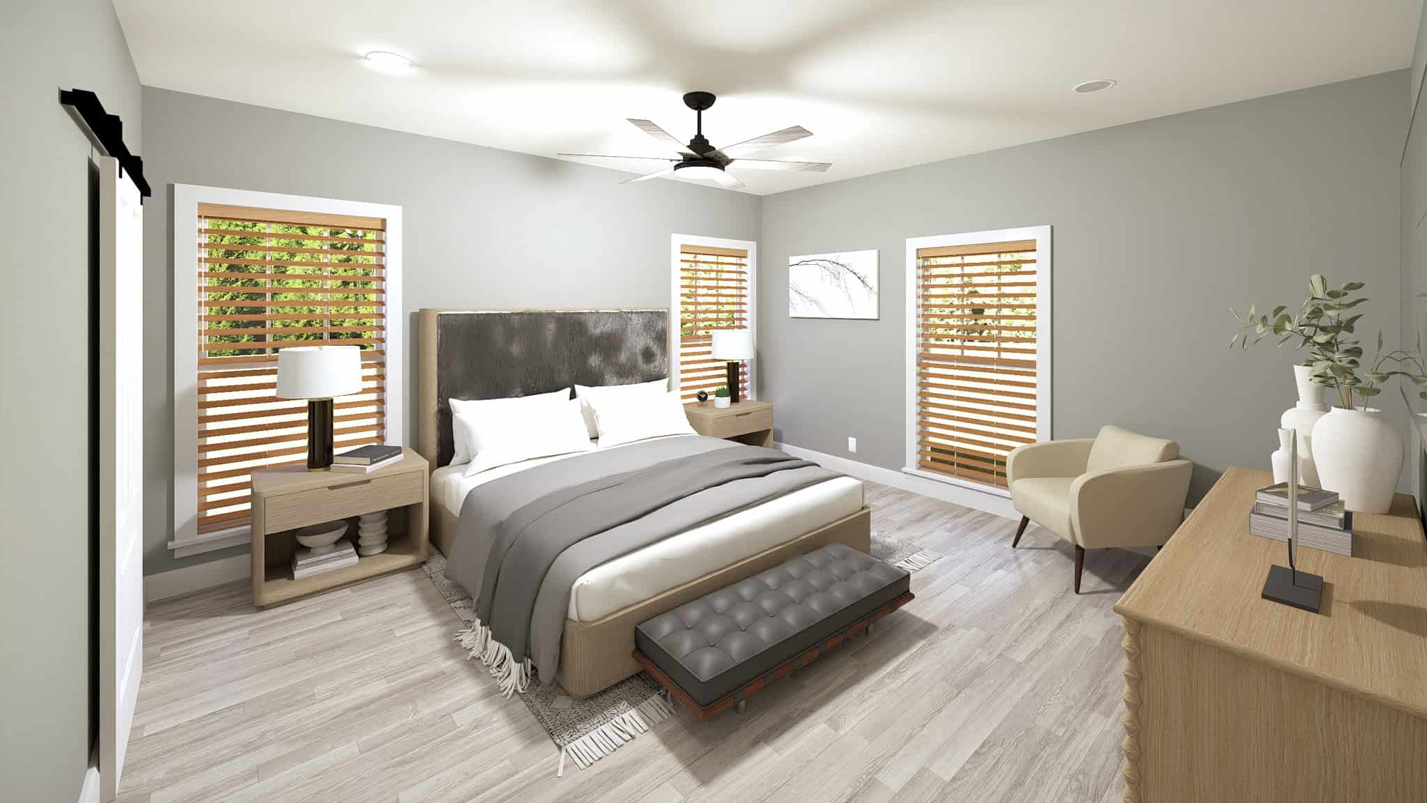 Master Bedroom of this 4-Bedroom,2097 Sq Ft Plan -123-1121