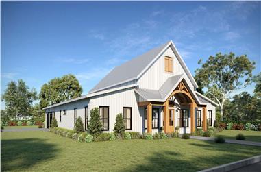 3-Bedroom, 2460 Sq Ft Barn Style Home Plan - 123-1130 - Main Exterior