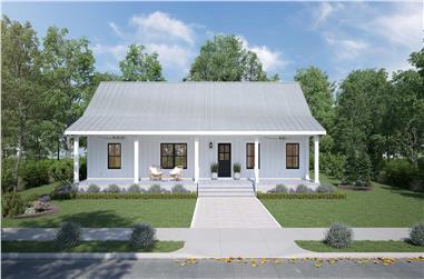 3-Bedroom, 1425 Sq Ft Farmhouse House Plan - 123-1132 - Front Exterior
