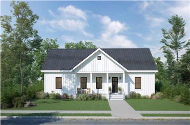 3-Bedroom, 1620 Sq Ft Country Home Plan - 123-1133 - Main Exterior