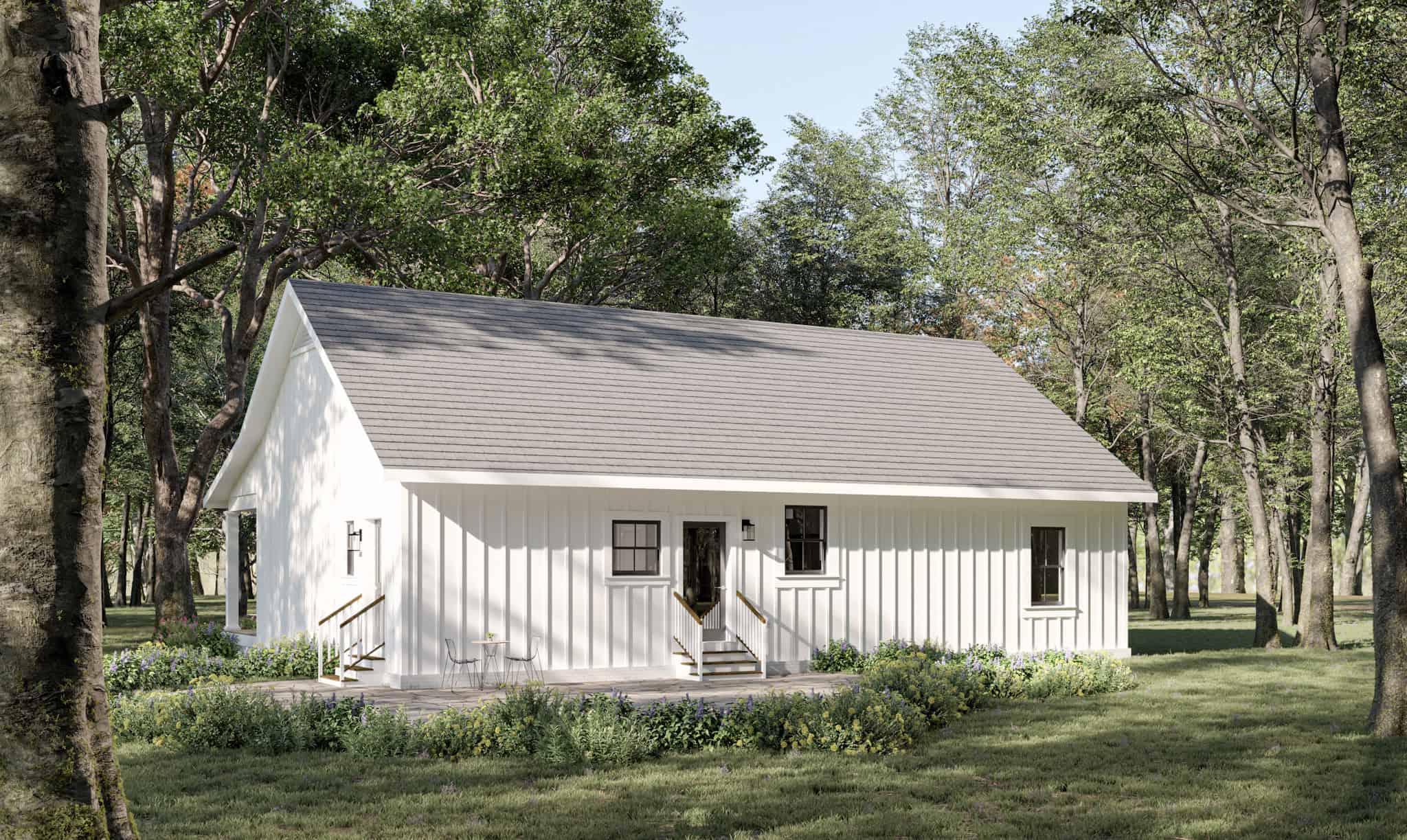 Rear View of this 3-Bedroom,1416 Sq Ft Plan -123-1136