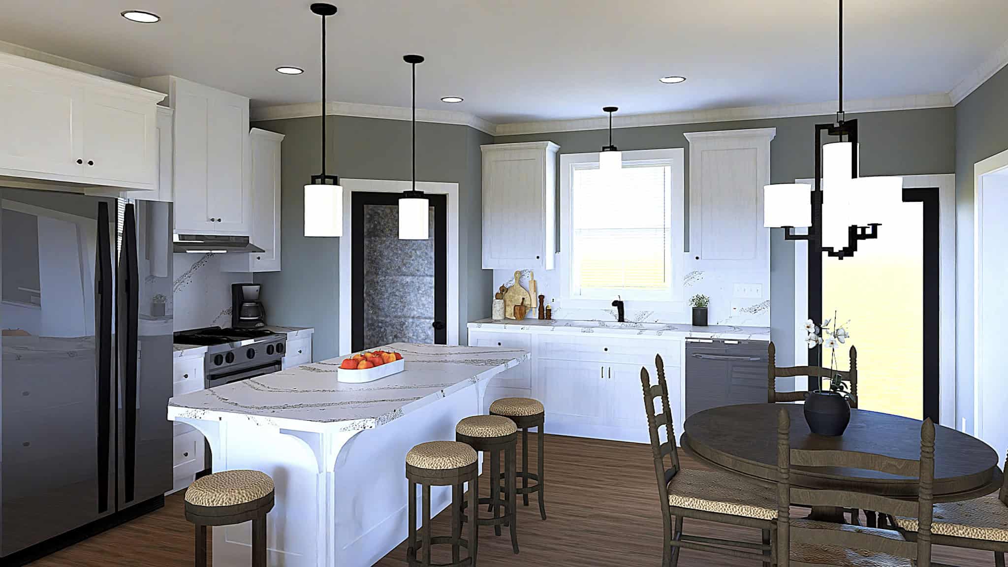 Kitchen of this 3-Bedroom,1416 Sq Ft Plan -123-1136