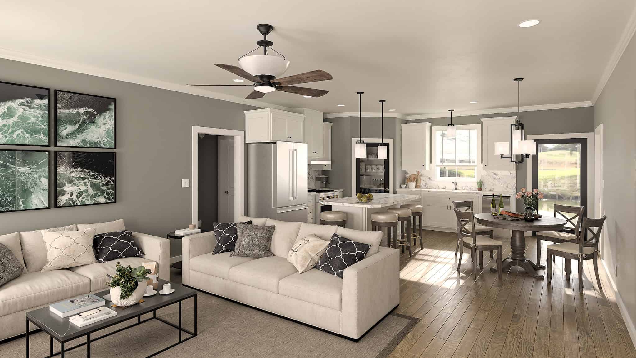 Home Interior Photograph of this 3-Bedroom,1416 Sq Ft Plan -123-1136