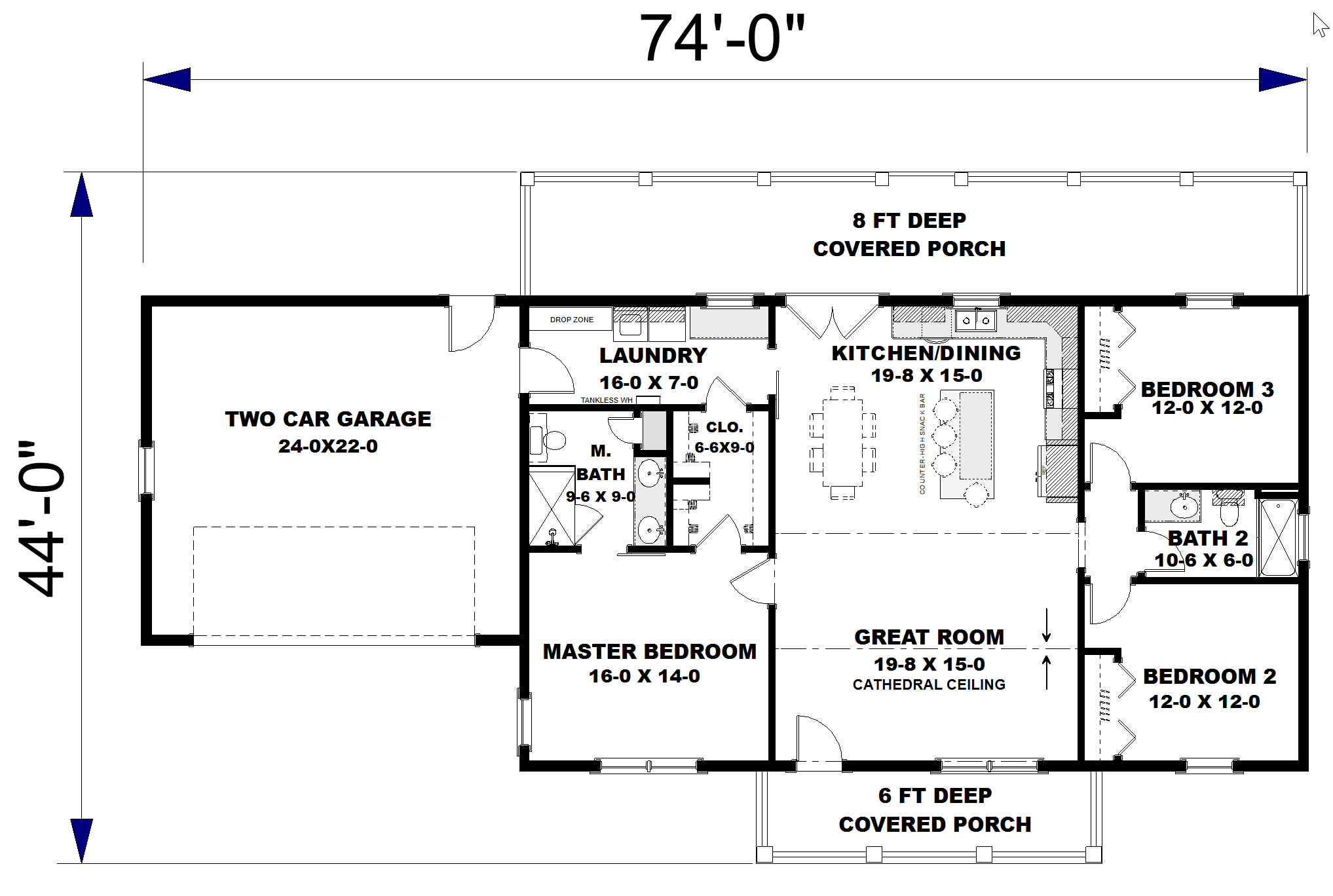 Main Level of Country Plan #123-1137