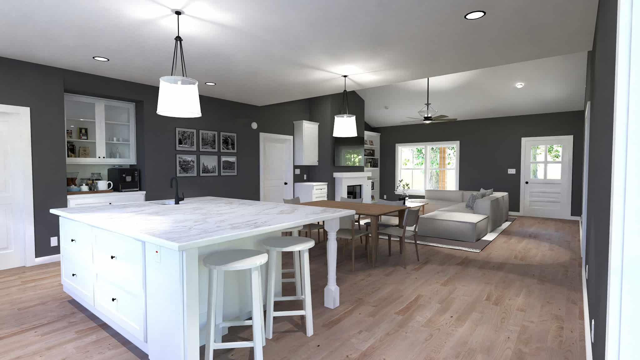 Kitchen: Kitchen Island of this 3-Bedroom,1788 Sq Ft Plan -123-1144